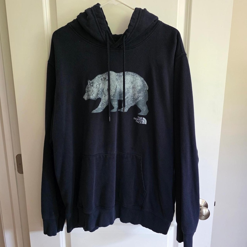 The North Face navy blue bear hoodie